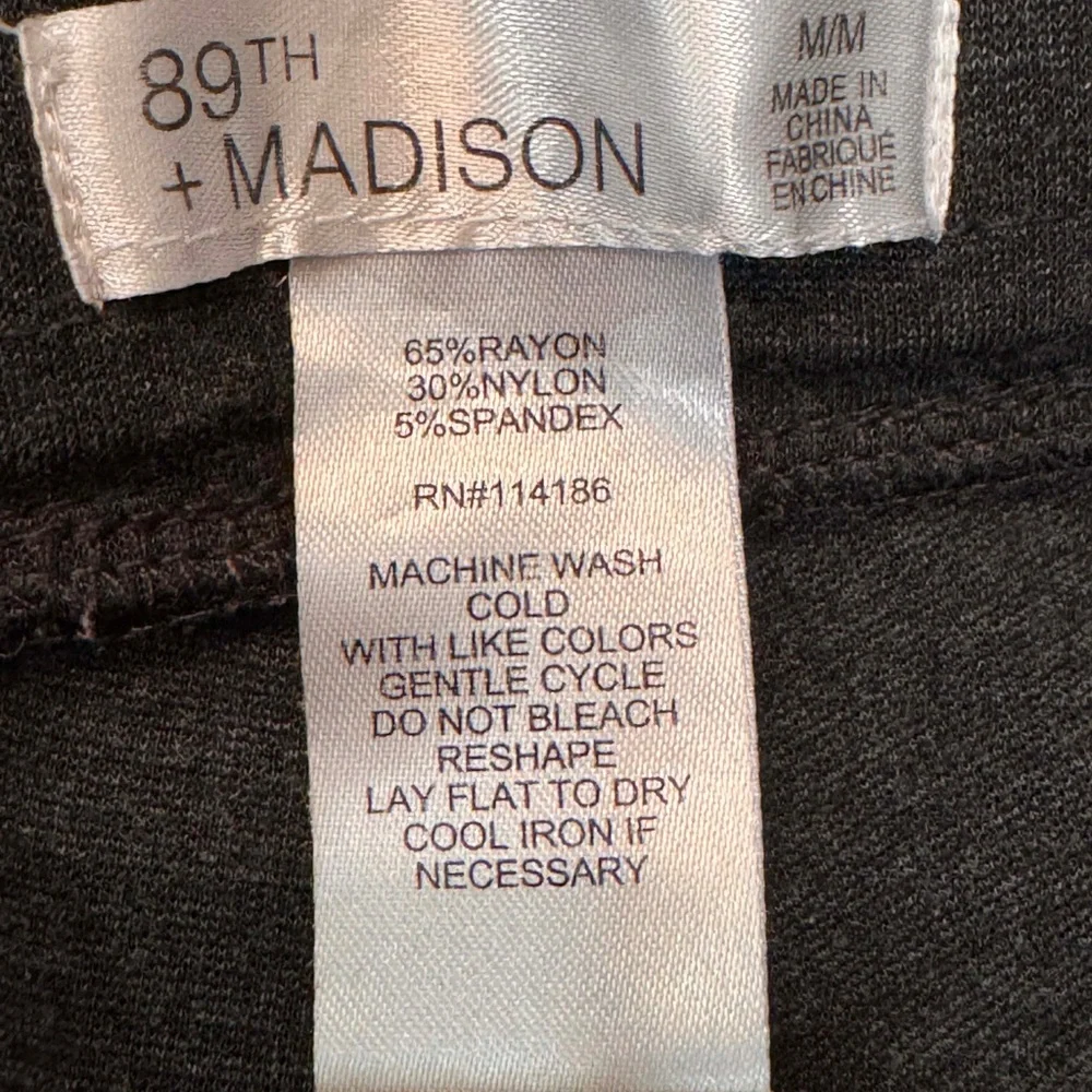 89th & Madison Black Slim Fit Pants MEDIUM